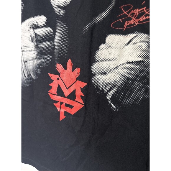 XL Manny Pacquiao Black Graphic Team Pacquiao Blue House T-Shirt Boxing - Picture 5 of 6